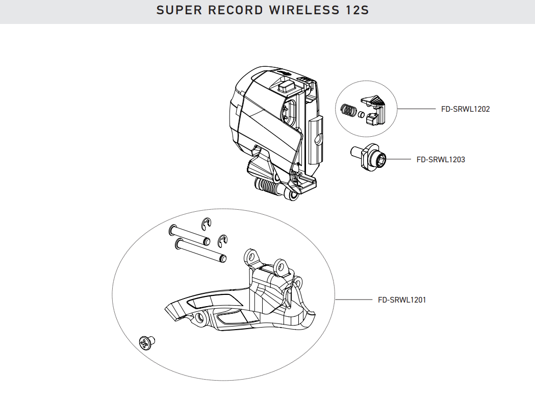 CAMPAGNOLO Super Record WRL cage de dérailleur 12v