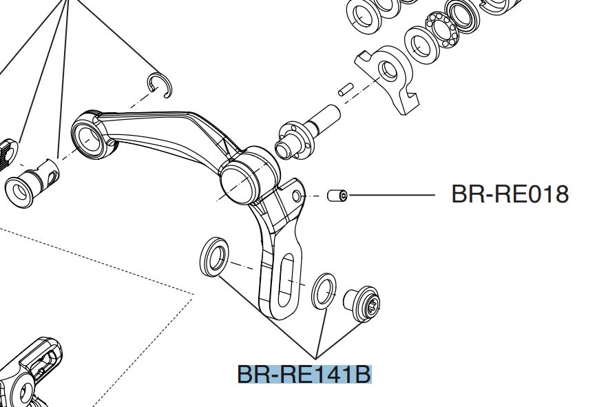 CAMPAGNOLO Ecrou et bague fixation porte-patin, noir (4 pcs.)