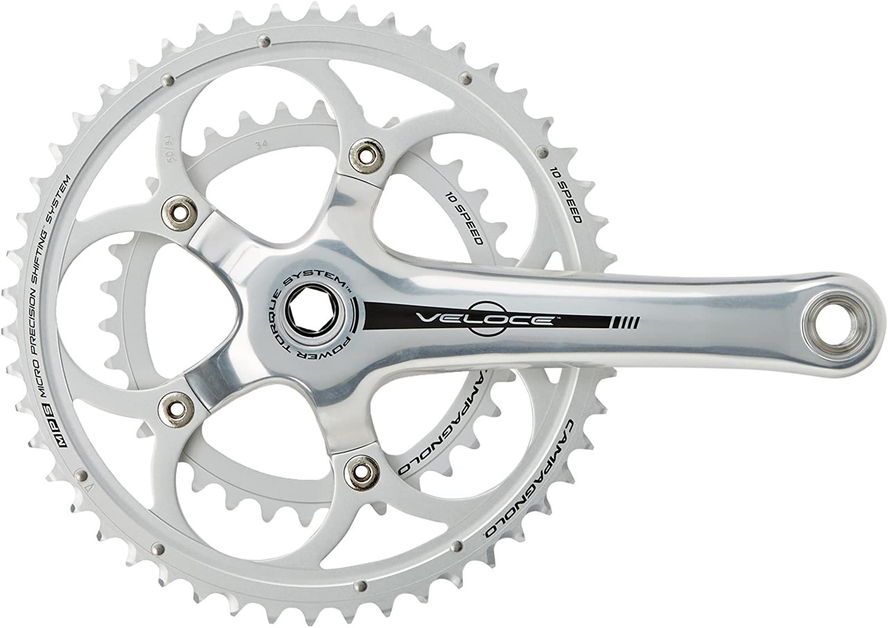 CAMPAGNOLO Veloce PT Kurbelset, 10s, silber