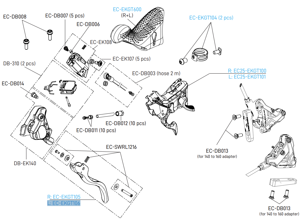 CAMPAGNOLO Ekar GT Bremshebel links