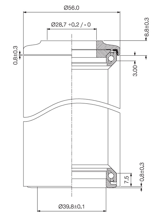 DEDA Jeu de direction, 1,5 - 1,5, acier chromé