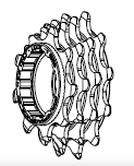 CAMPAGNOLO Ekar 9-10-11-12 Ritzel + Abschlussring