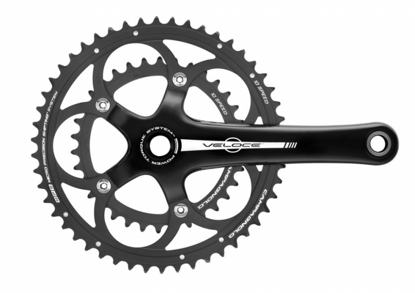 CAMPAGNOLO Veloce PT Kurbelset, 10s, schwarz