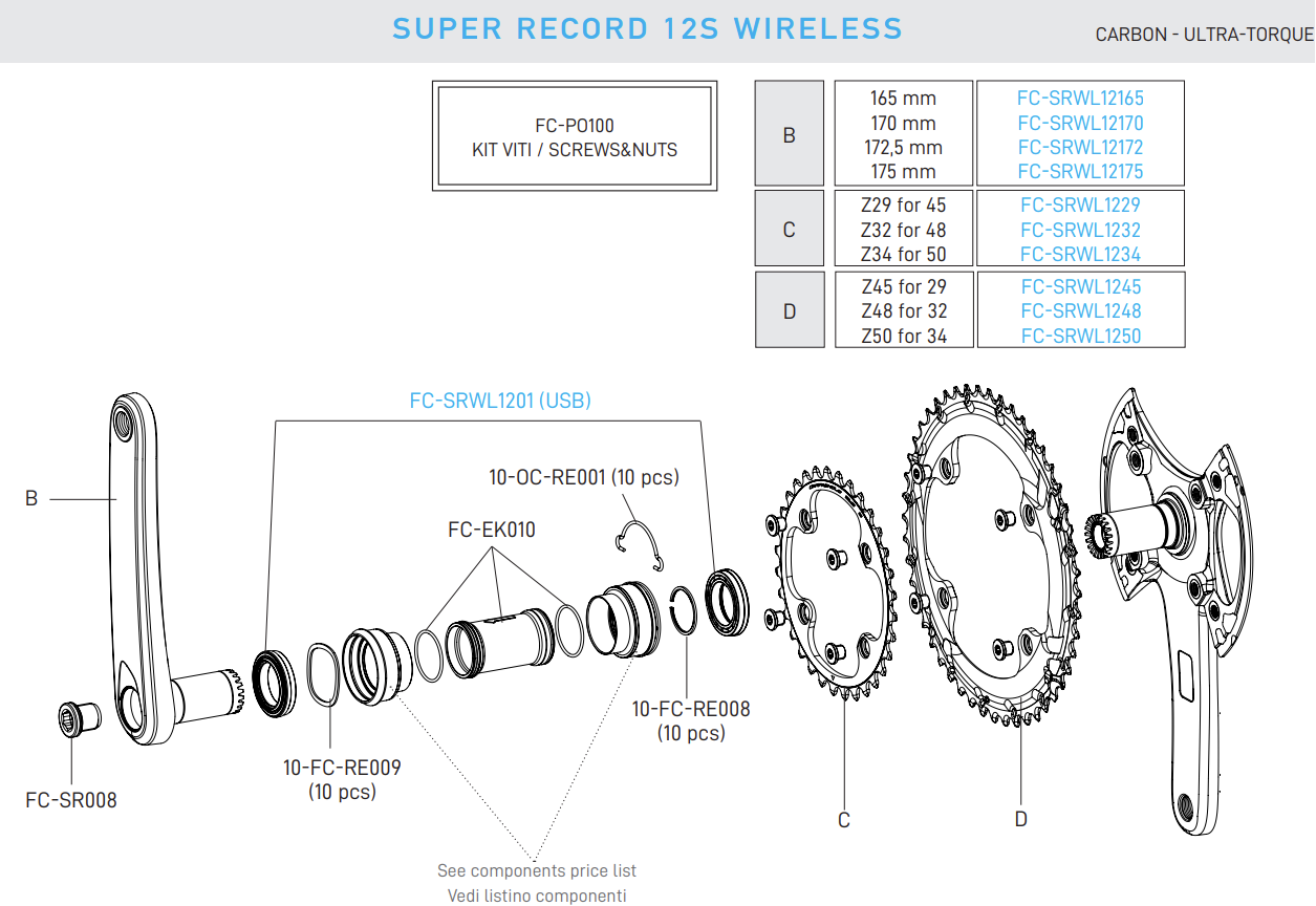 CAMPAGNOLO Super Record WRL Kettenblatt 32z, 12s