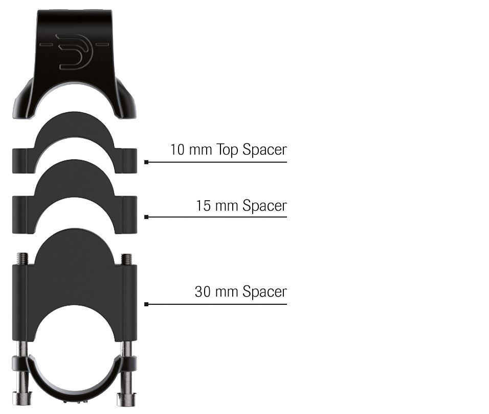 DEDA Parabolica/Fastblack2 spacerkit riser