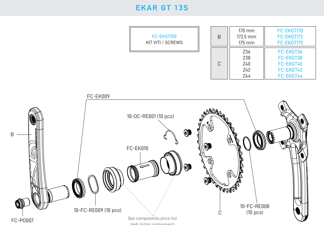 CAMPAGNOLO Ekar GT Kettenblatt 38z, 13s